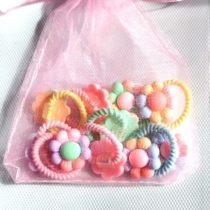 10pc "Flower" Themed Hair Ties